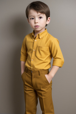 Japanese child boy with  brown hair