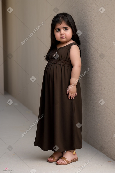 Emirati infant girl with  brown hair