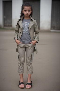 Argentine child girl with  gray hair