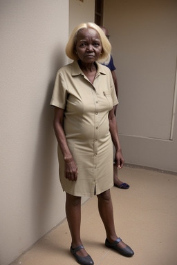 Sudanese elderly female with  blonde hair