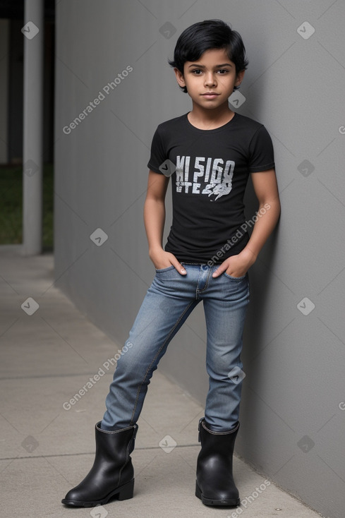 Guatemalan child boy with  black hair