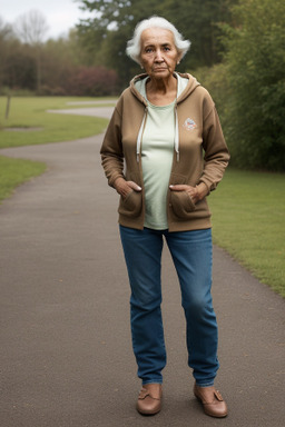 Elderly female with  brown hair