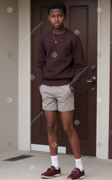 Teenager boy with  gray hair