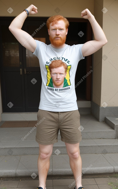 Zimbabwean adult male with  ginger hair