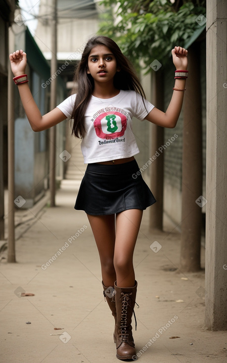 Bangladeshi teenager girl with  brown hair