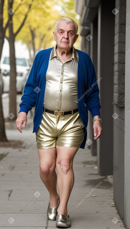 Albanian elderly male with  blonde hair