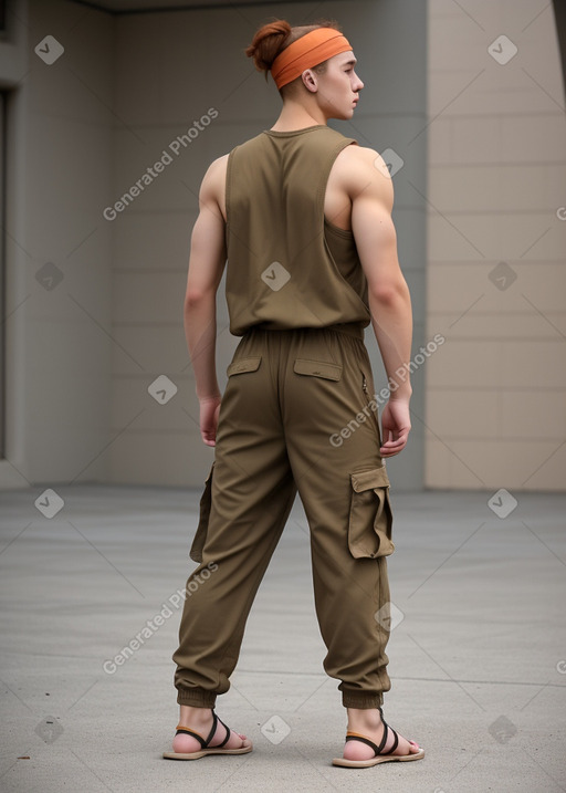 Uzbek young adult male with  ginger hair