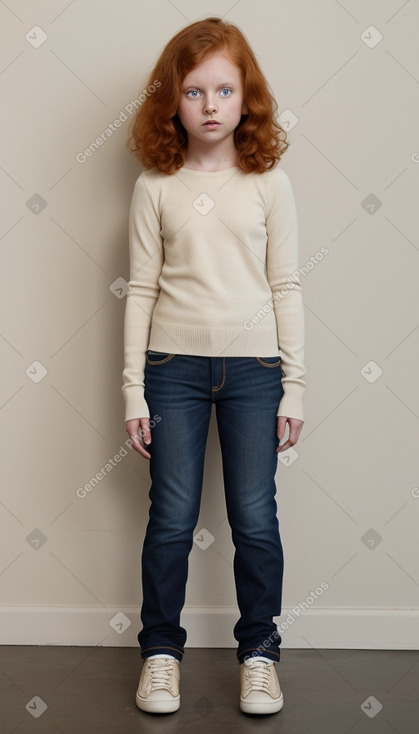 Indian child girl with  ginger hair