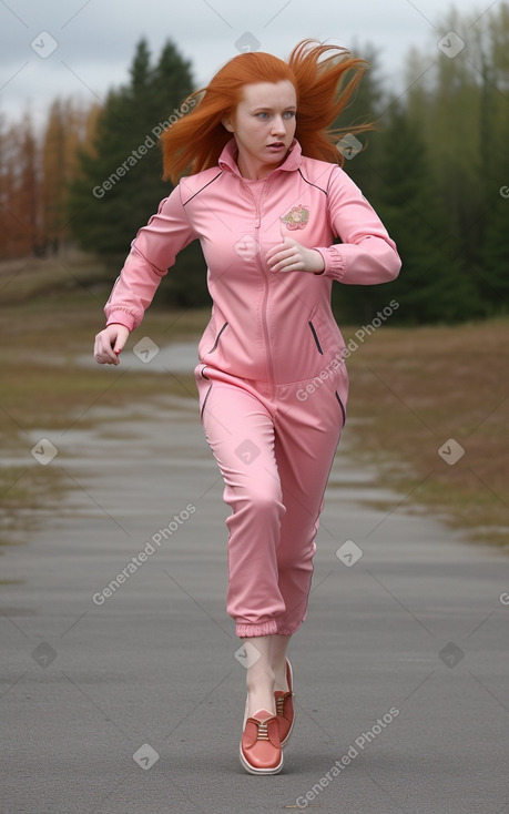 Russian adult female with  ginger hair