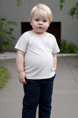 Norwegian infant boy with  blonde hair