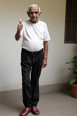 Sri lankan elderly male with  black hair