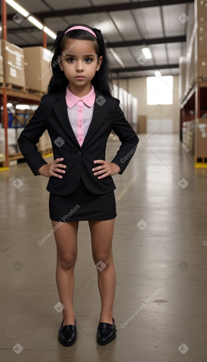 Puerto rican child girl with  black hair