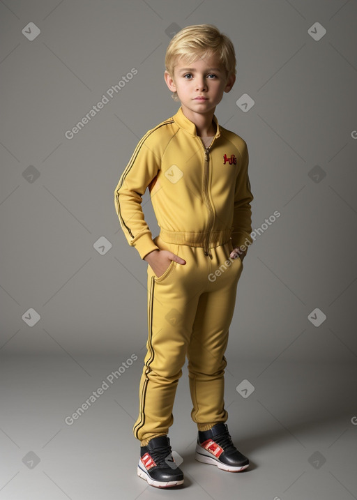 Spanish child boy with  blonde hair