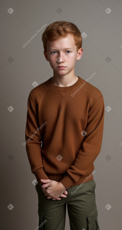 Bolivian teenager boy with  ginger hair