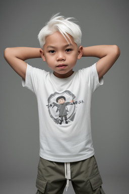 Filipino child boy with  white hair