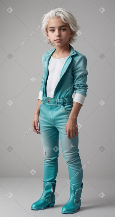 Algerian child boy with  white hair