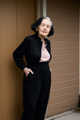 Elderly female with  black hair