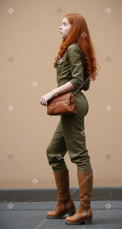 Bulgarian teenager girl with  ginger hair