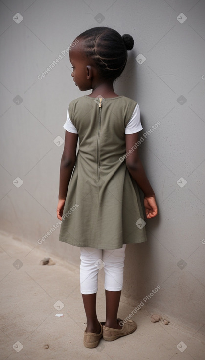 Tanzanian child girl with  gray hair