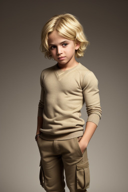 Egyptian child boy with  blonde hair