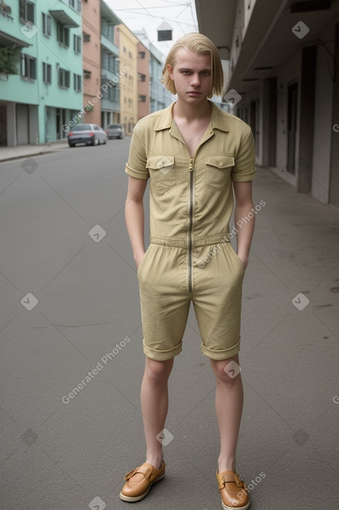 Belarusian young adult male with  blonde hair