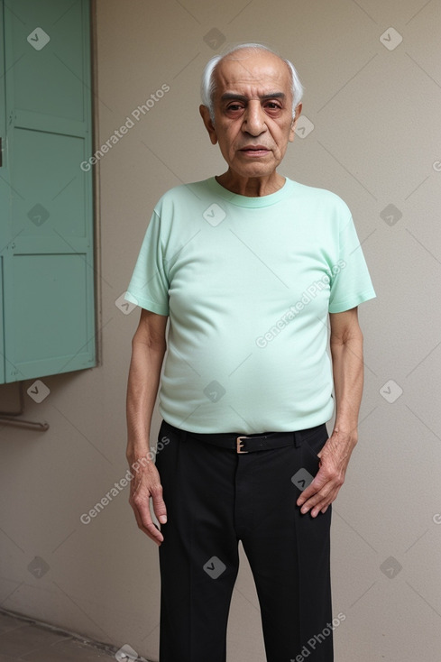 Iranian elderly male with  black hair