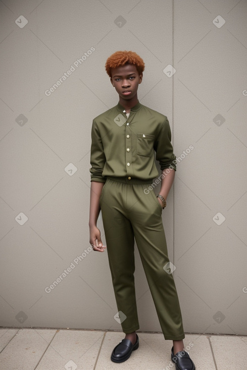 Nigerian teenager boy with  ginger hair