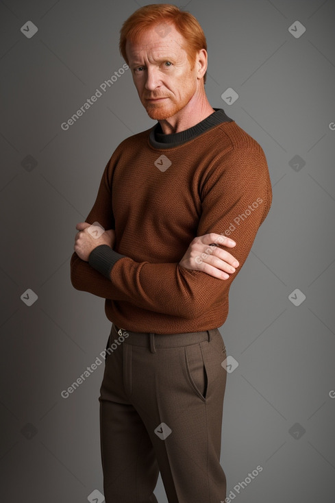 Malian middle-aged male with  ginger hair