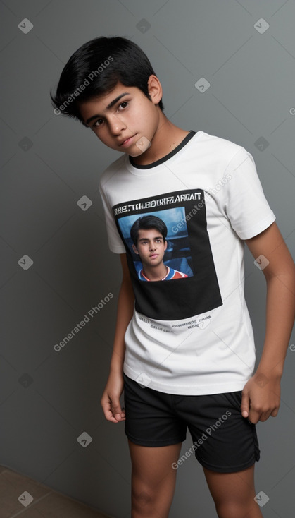 Ecuadorian teenager boy with  black hair