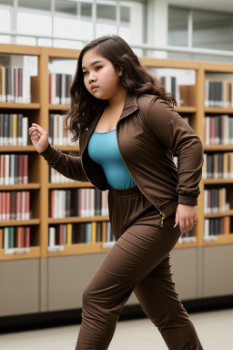 Indonesian teenager girl with  brown hair