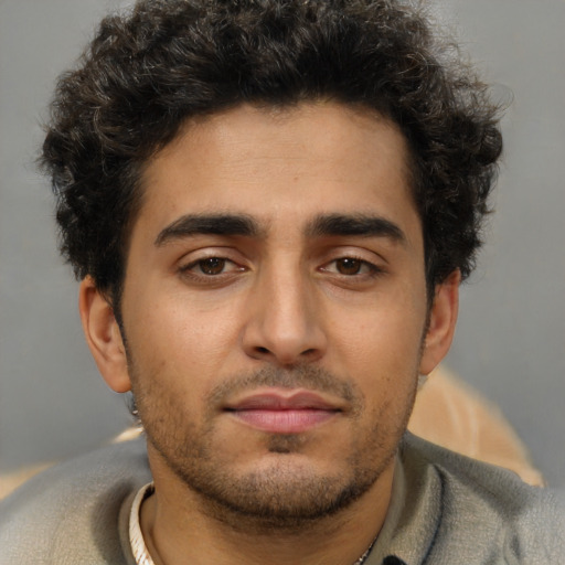 Neutral asian young-adult male with short  brown hair and brown eyes