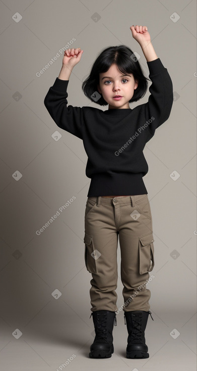 Swiss infant girl with  black hair