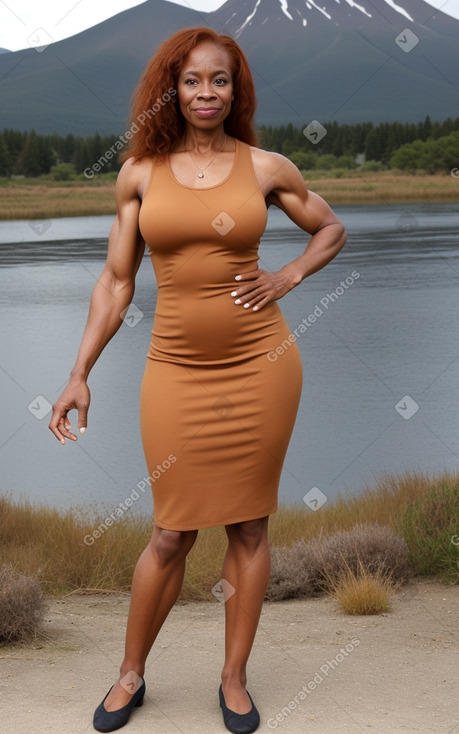 African american 45 years female with  ginger hair