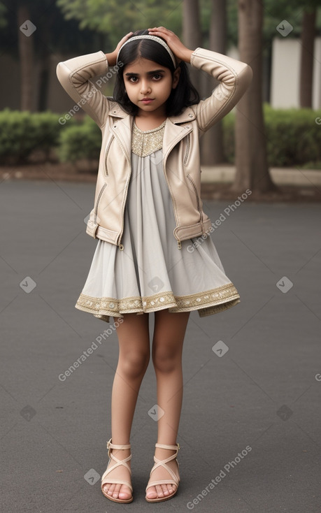 Pakistani child girl with  gray hair