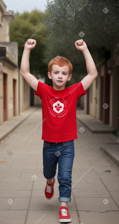 Child boy with  ginger hair