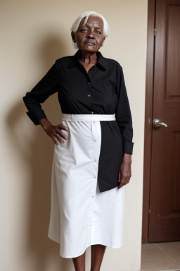 Sudanese elderly female with  white hair