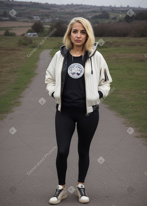 Arab 45 years female with  blonde hair