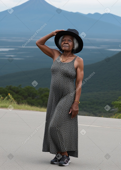 Jamaican elderly female with  black hair