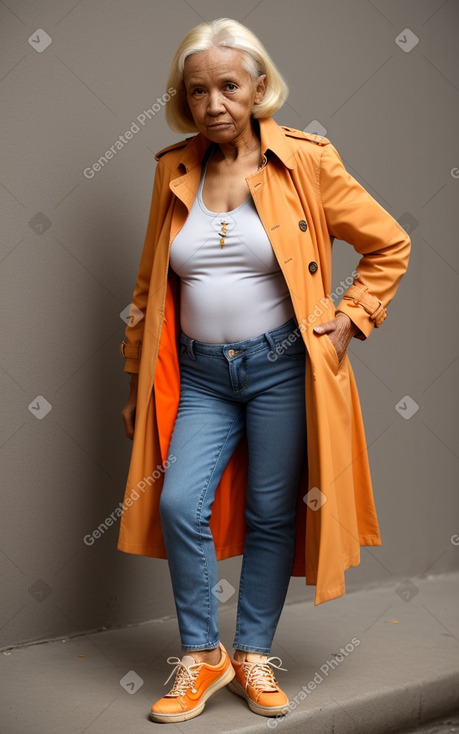 Malian elderly female with  blonde hair