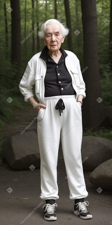 Elderly non-binary with  black hair