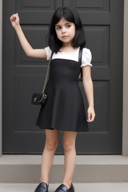 Chilean child girl with  black hair