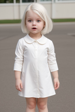 Caucasian infant girl with  white hair