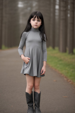 Swedish child girl with  black hair