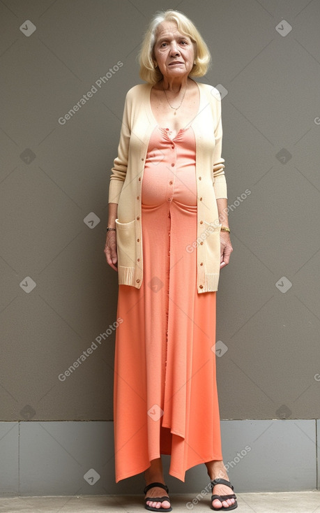 Uruguayan elderly female with  blonde hair