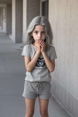 Israeli child female with  gray hair