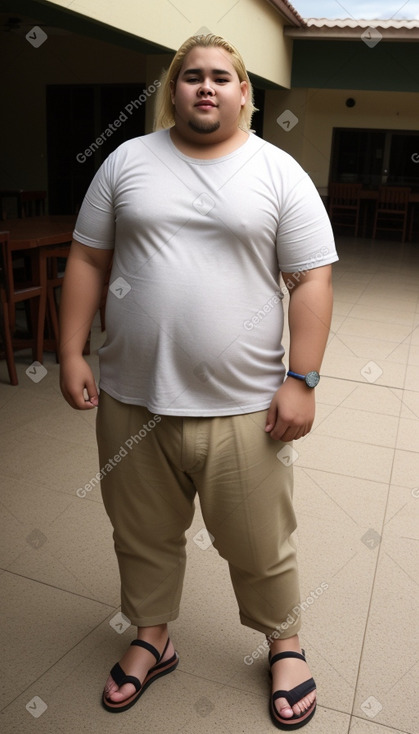 Costa rican young adult male with  blonde hair