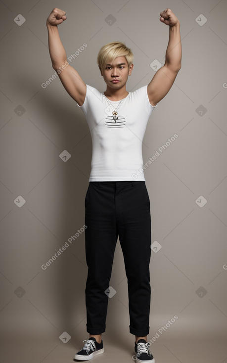 Thai adult male with  blonde hair