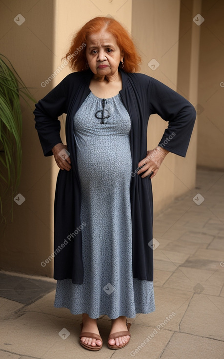 Yemeni elderly female with  ginger hair