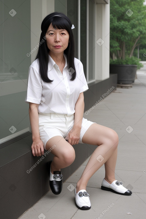 Chinese 45 years female with  black hair