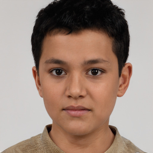 Neutral latino young-adult male with short  brown hair and brown eyes